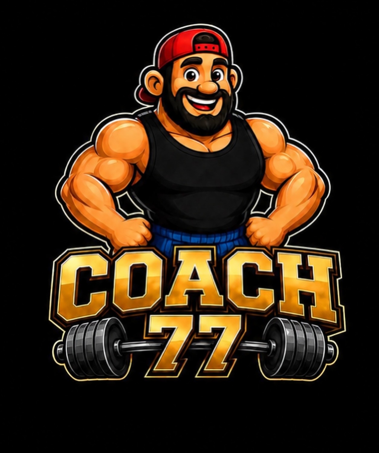 Logo COACH 77 con su mascota fitness